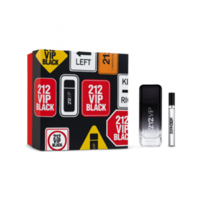 Estuche Carolina Herrera 212 VIP Black Hombre 2pz Perfume 100ml + Mini 10ml