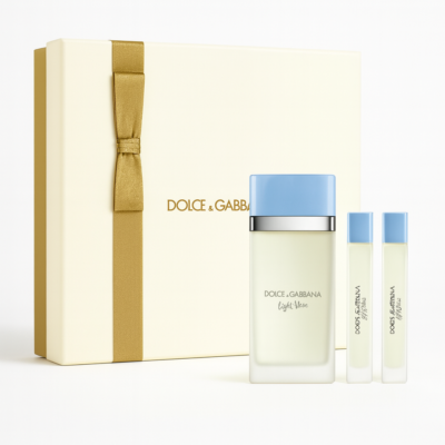 Estuche Dolce Gabbana Light Blue Dama 3PZ Perfume 100ml + Mini 10ml + Mini 10ml