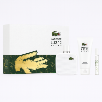 Estuche Lacoste Blanc L12 3Pz Perfume + Mini + Shower Gel