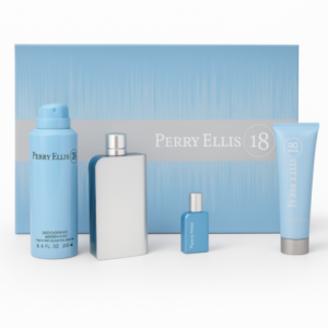 Estuche Perry ellis 18 Hombre 4pz Perfume 100ml + Mini 7,5 ml + Shower Gel + Desodorante