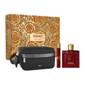 ESTUCHE VERSACE EROS FLAME 3 PIEZAS PERFUME + MINI +BOLSO