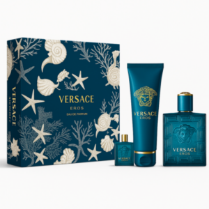 Estuche Versace Eros Hombre EDT 3PZ Perfume 100ml + Mini 15ml + Shower Gel