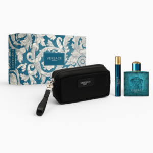 Estuche Versace Eros Hombre EDT 3PZ Perfume 100ml + Mini 15ml + Bolso